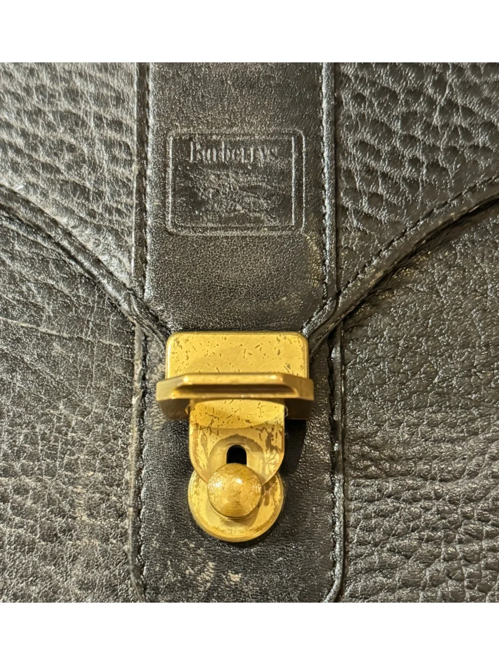 Burberry Black Leather Briefcase